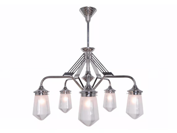PRAGUE 5/I - Handmade brass chandelier by Patinas Lighting - view 2